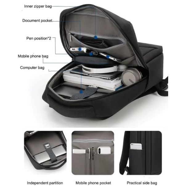 NCC-15-KLB021 Gembird Ranac za laptop 15,6inc 45x28x15cm USB konektor, 600g - EP3228671