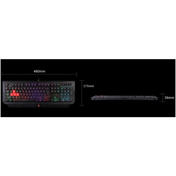 A4-B120N A4Tech Bloody NEON efekt, Gejmerska tastatura USB, US, Crna - EP3244712