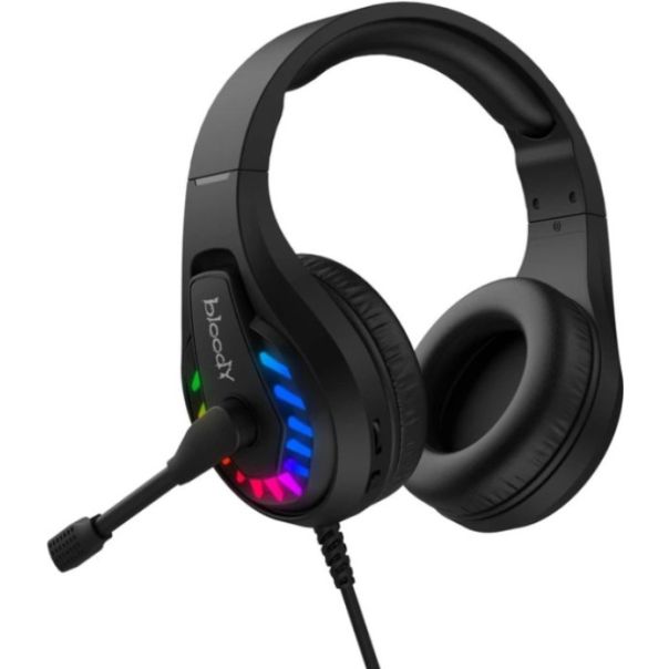 A4-G230 A4Tech Bloody gejmerske slusalice sa mikrofonom, 7.1 SURROUND, 50mm/16ohm, NEON, USB BLACK - EP3243620