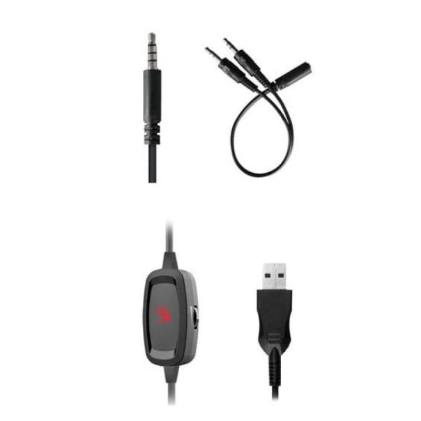 A4-G330P A4Tech Bloody gejmerske slusalice sa mikrofonom, SURROUND, 50mm/16ohm, colorLED, USB+3,5mm - EP3243108