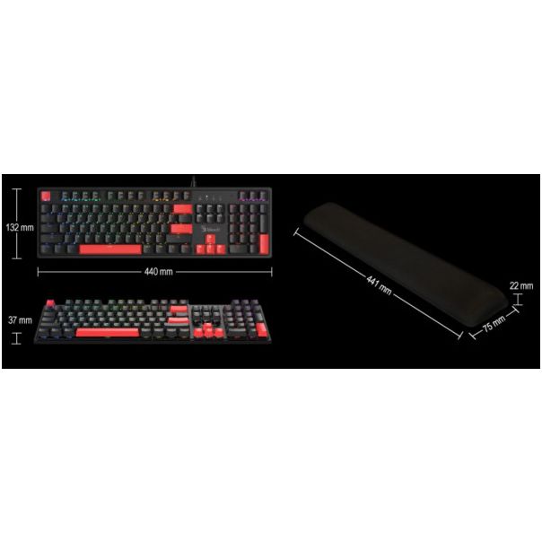 A4-S525N A4Tech Bloody Mehanicka RGB Gejmerska tastatura + Oslonac za zglob - EP3244533