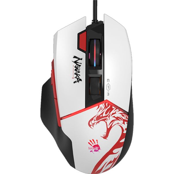 A4-W95 ULTRA NARAKA Bloody RGB Gejmerski mis, 2000Hz/100-20.000 DPI, White USB 135mm - EP3244260