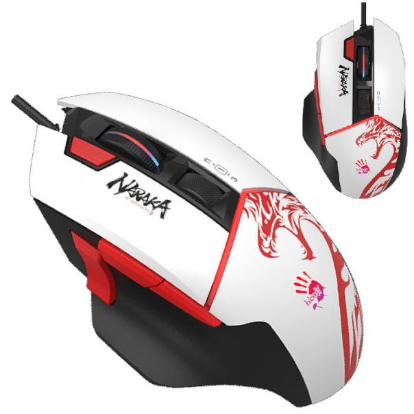 A4-W95 ULTRA NARAKA Bloody RGB Gejmerski mis, 2000Hz/100-20.000 DPI, White USB 135mm - EP3244260