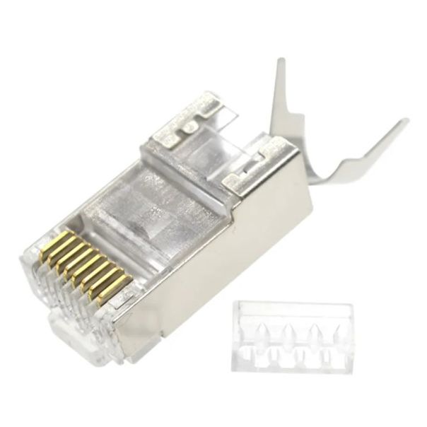 LC-PTF7-01/100 Gembird Zasticeni modularni CAT7 prolazni utikac 15u pozlacen, FTP, SFTP, 100 kom. - EP3226129