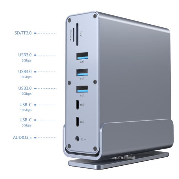 A-CF-COMBO15-01 Gembird USB Type-CF 15-in-1 multi-port adapter (USB hub, Type-CF, HDMI, DP, LAN,3,5) - EP3274578