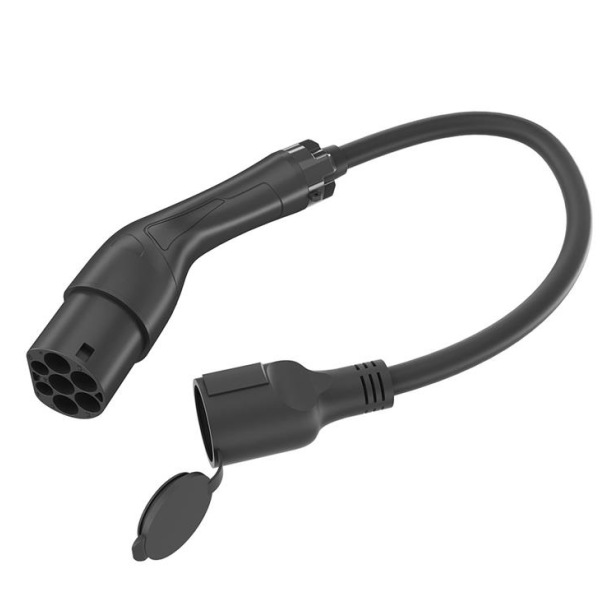 EV-T2MACF-3.7KW-0.5M Gembird Adapter kabl Tip 2 (muški) na Šuko (ženski), 3,7 kW, 0,5 m - EP3228917