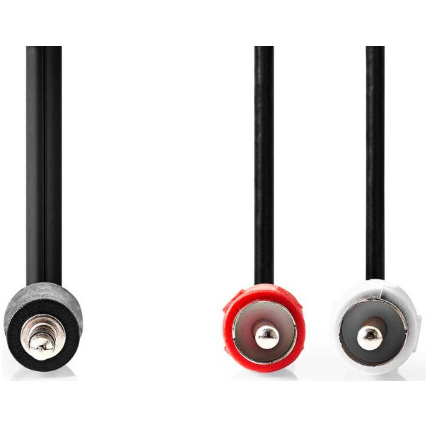 CAGB22200BK30 Stereo audio kabl, 3,5 mm muški, 2x RCA muški, Niklovani, 3,00 m, Crni - EP3226852