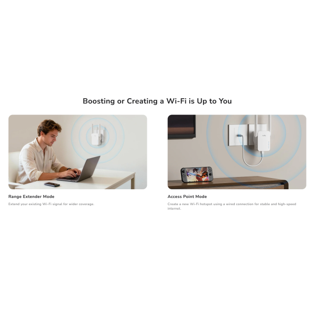 Cudy RE300, N300 Mesh Wi-Fi Range Extender,2.4 GHz Wi-Fi Speed, 300 Mbps - EP3227110