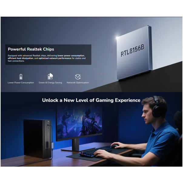 Cudy UE25A, USB-A adapter za Ethernet od 2.5 Gbps , 10/100/1000/2500 Mbps - EP3227119