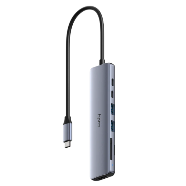 Cudy UH407, 7-In-1 HDMI SD/TF 4K USB-C Hub, 60/144/240 Hz, 5Gps, 100W - EP3228991