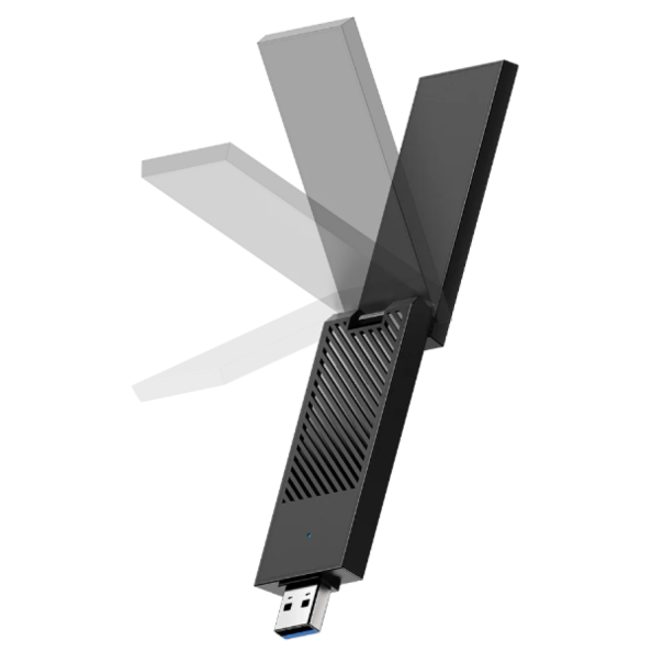 Cudy WU5400, AX5400 High-Gain USB 3.0 Wi-Fi 6E Adapter 2.4/5/6 GHz, 574 Mbps/2402 Mbps - EP3224571