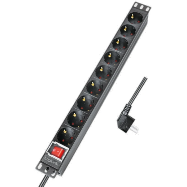 Razvodni PDU panel za rack sa 9 utiènih mesta i osiguracem, kabl 2m (aluminijum) - EP3271995