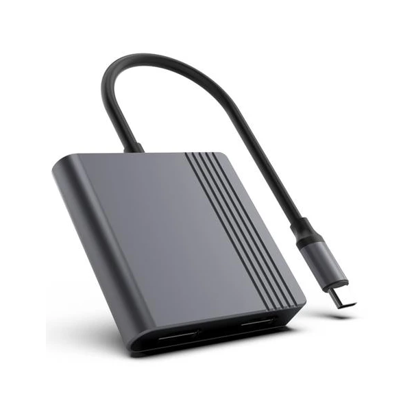 A-CM-HDMIFDPF-01 Gembird USB C-type muski na HDMI + DisplayPort zenski adapter - EP3274584