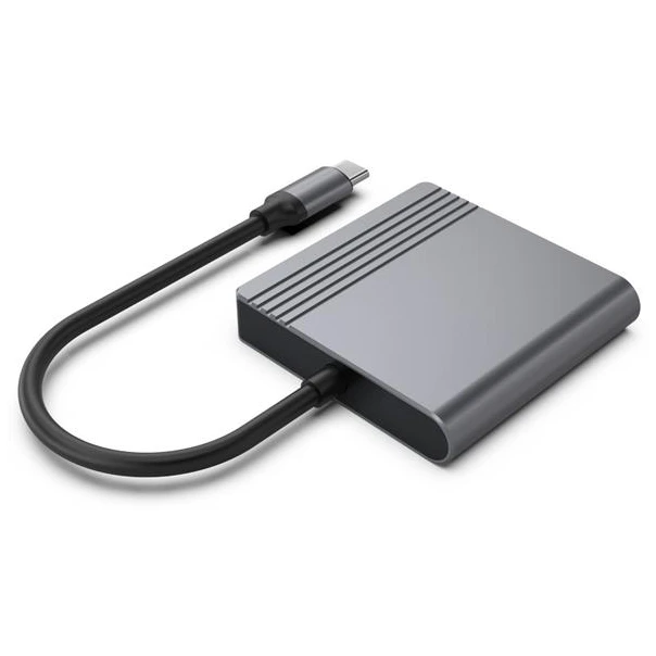 A-CM-HDMIFDPF-01 Gembird USB C-type muski na HDMI + DisplayPort zenski adapter - EP3274584