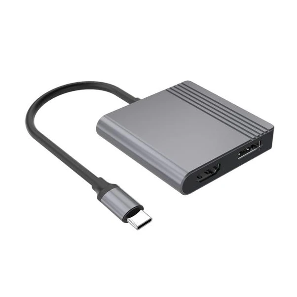 A-CM-HDMIFDPF-01 Gembird USB C-type muski na HDMI + DisplayPort zenski adapter - EP3274584