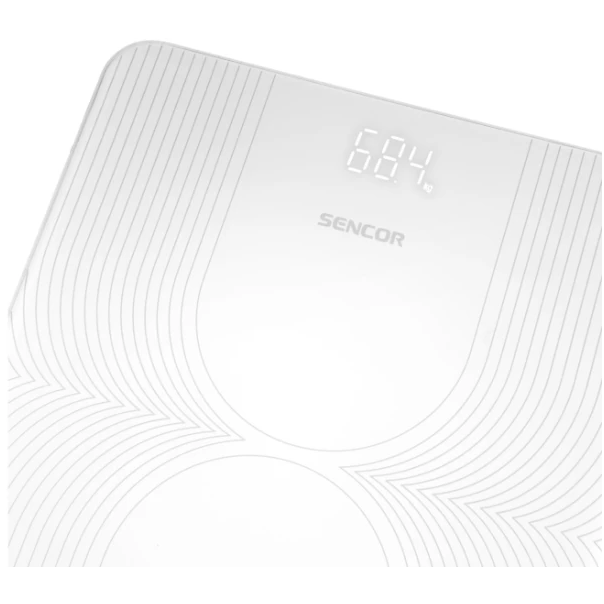 SENCOR vaga SBS 2475WH,kaljeno staklo,do 180 kg,bela,LED displej - EP3230793