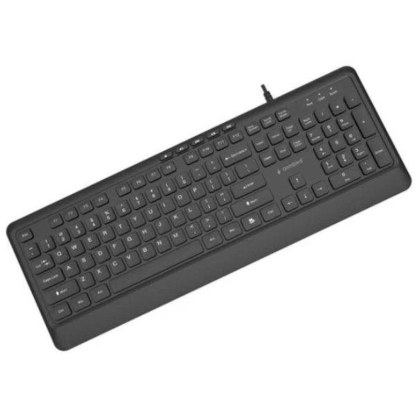 KB-MCH-05 Gembird Tanka žièana multimedijalna tastatura, crna, US raspored - EP3223632