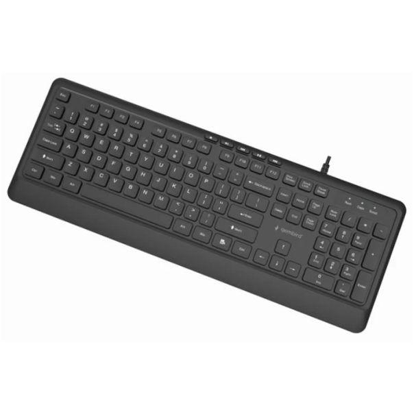 KB-MCH-05 Gembird Tanka žièana multimedijalna tastatura, crna, US raspored - EP3223632
