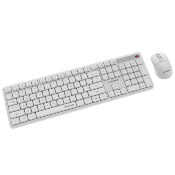 KBS-WMS-01-W Gembird Silent Key Pro Business bežièni desktop set, bela, US raspored - EP3229306
