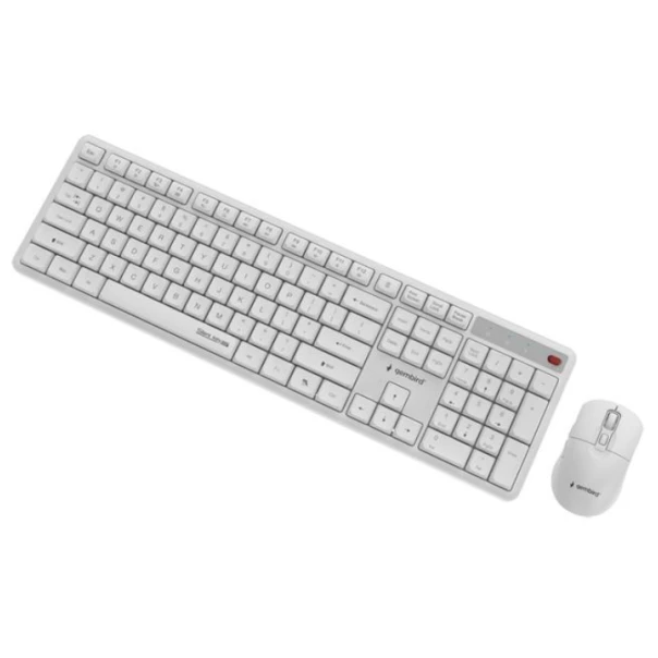 KBS-WMS-01-W Gembird Silent Key Pro Business bežièni desktop set, bela, US raspored - EP3229306