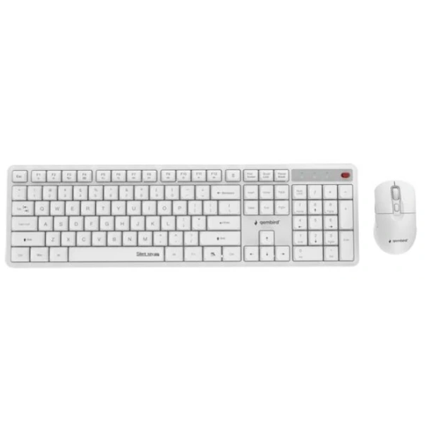 KBS-WMS-01-W Gembird Silent Key Pro Business bežièni desktop set, bela, US raspored - EP3229306