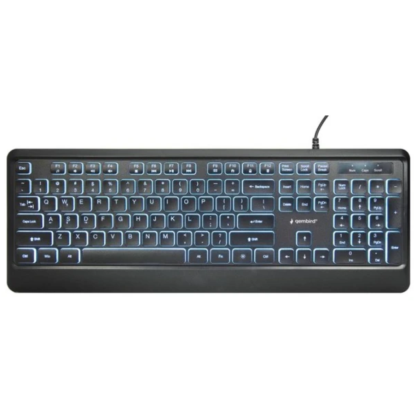 KB-UML-04 Gembird Tanka žièana osvetljena tastatura, crna, US raspored - EP3229312