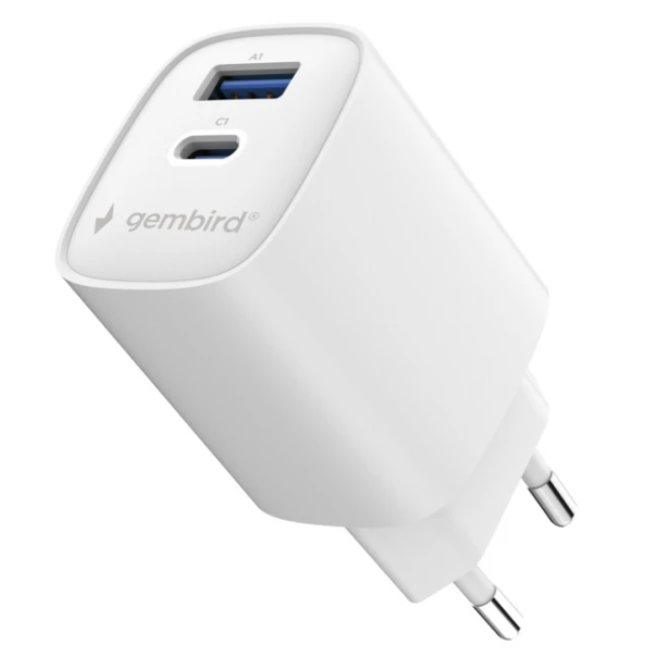 TA-UC-1A1C-PD30-01-W Gembird 2-port 30 W USB fast charger - EP3228194