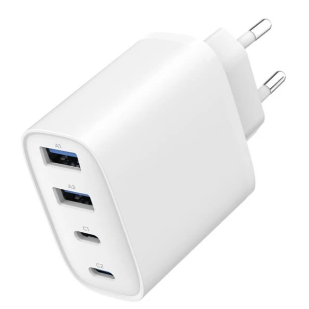 TA-UC-2A2C-PD40-01-W Gembird 4-port 40 W GaN USB PowerDelivery fast charger, white - EP3224772