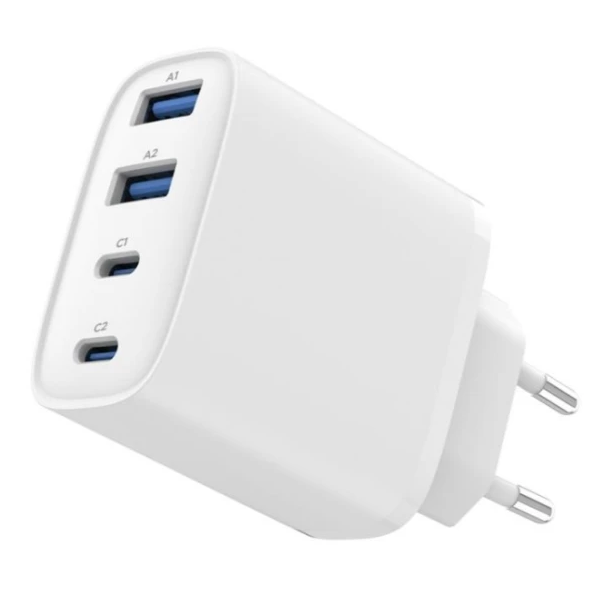 TA-UC-2A2C-PD40-01-W Gembird 4-port 40 W GaN USB PowerDelivery fast charger, white - EP3224772
