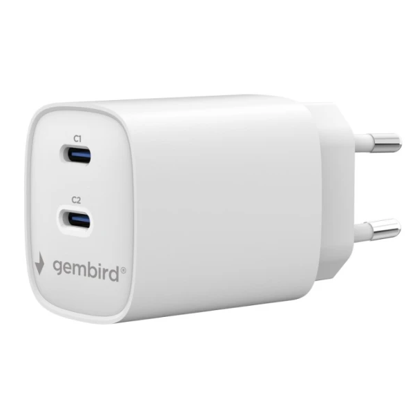TA-UC-2C-PD45-01-W Gembird 2-port 45 W USB fast charger - EP3228200