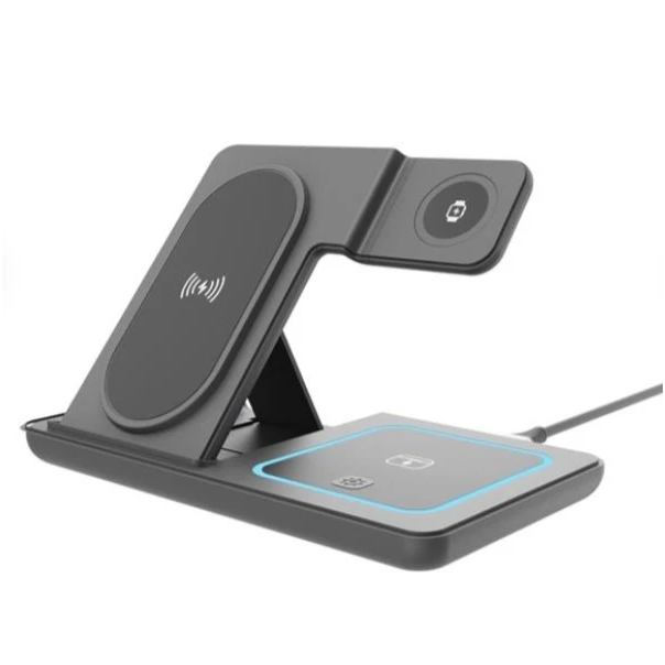 TA-WPC31A-01-BK Gembird Sklopivi bežièni punjaè 3 u 1, 15 W, Apple Watch, crni - EP3228203