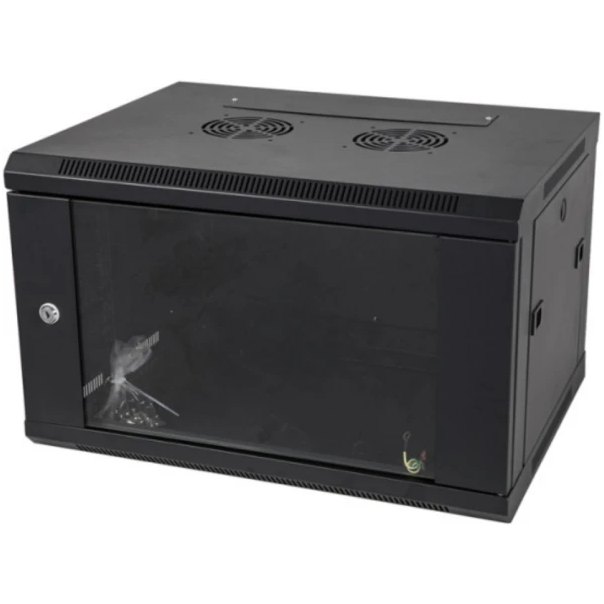 Rek ExeLink 19in,4U,600×450 zidni orman,nosivost do 30-40kg,kaljeno staklo,crna - EP3228209