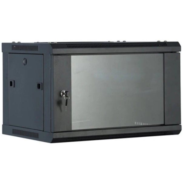 Rek ExeLink 19in,4U,600×450 zidni orman,nosivost do 30-40kg,kaljeno staklo,crna - EP3228209