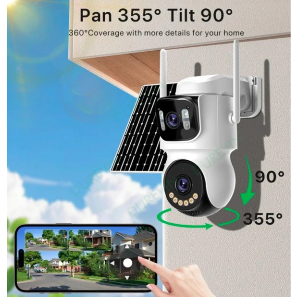 CAM-IP4MP-TQ9-AOV-WiFi GMB kamera 4MP(2mp+2mp) H.265 Solar Camera, ICSEE App, 3.6mm, IP66 - EP3228305