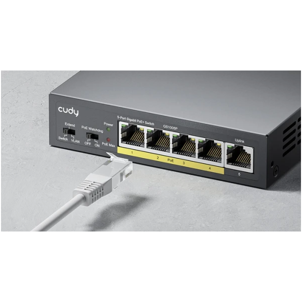 CUDY GS1005P 2.0 Switch Gigabit RJ45 PoE portovi 30 W IEEE 802.3at/af - EP3224883