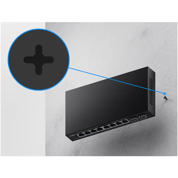 Cudy GS108ES2 V1.0 Switch 8× GbE, 2× 1.25G SFP Extend Mode VLAN Mode - EP3226996