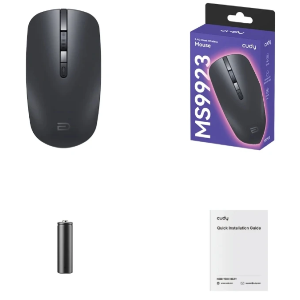 Cudy MS9923 Bezicni mis tihi 2,4GHz, opticki USB 800-1600Dpi Grey, 113mm - EP3227014