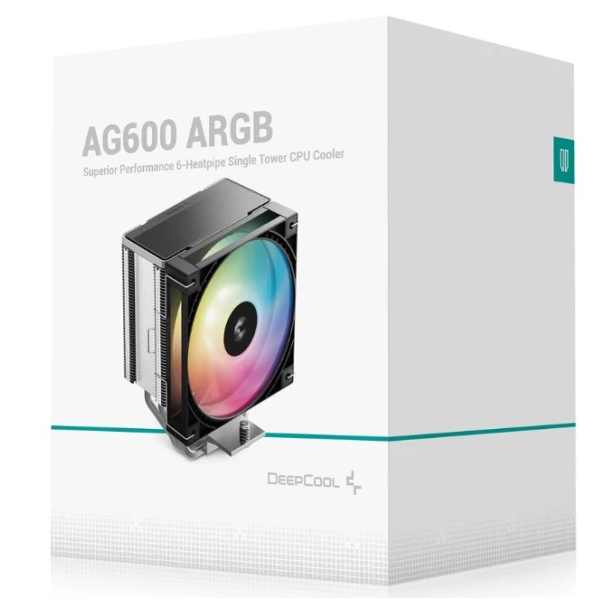 DeepCool AG600 ARGB,6-Heatpipe CPU kuler,12VDC,0.18A, 120x120x25mm, 2200 RPM,LGA1851/LGA1700,AM5/AM4 - EP3228452