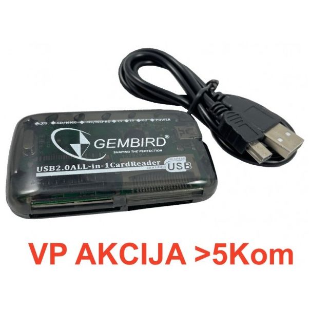 FD2-ALLIN1-BLK ** Gembird  USB2.0 citac svih tipova memorijskih kartica(319) - EP3225493