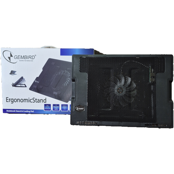 N2000IV** Gembird hladnjak za laptop, 15-17 180mm Fan-CONTROL, 2xUSB, 365x265mm, Ergo Stand(599) - EP3230994