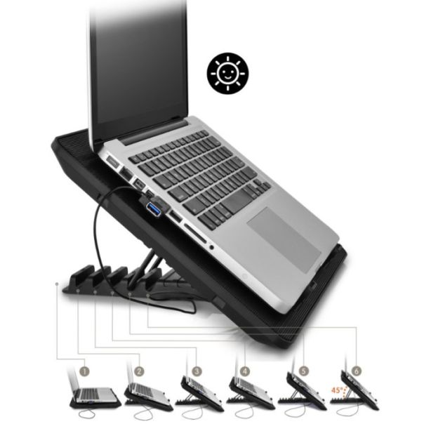 DeepCool U PAL Hladnjak za laptop 15.6 2x140mm.Fan 1000rpm 92CFM 26dB 390x280x27mm USB3.0 (postolje - EP3230464