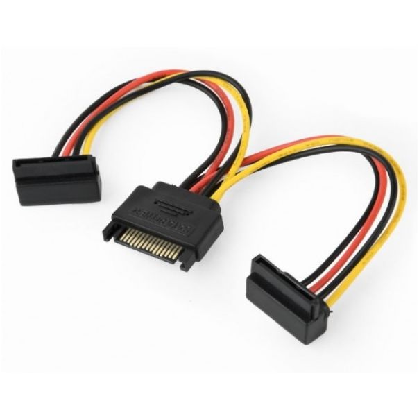 CC-SATAM2F-02 Gembird SATA power splitter cable with angled(90) output connectors, 0.15 m - EP3226647