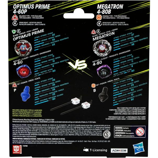 BEYBLADE X TRANSFORMERS OPTIMUSPRIME VS MEGATRON - EP2889901