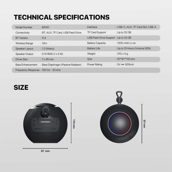 Zvučnik Fantech BS161 NeraBox crni - G224146