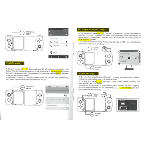 Gamepad Bluetooth za iOS/ Android/ PS/ Switch/ PC BSP-D3 Switch color - 605701