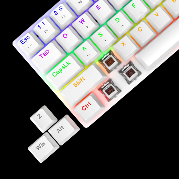 T-DAGGER Gaming mehanicka tastatura Arena TGK321W-BL (plavi switch) bela - 621805