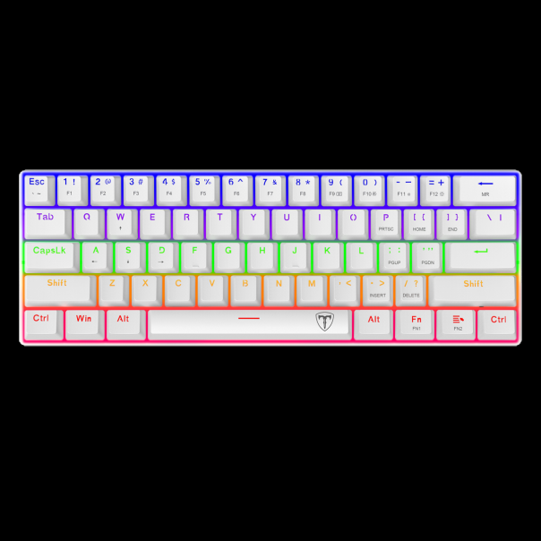 T-DAGGER Gaming mehanicka tastatura Arena TGK321W-BL (plavi switch) bela - 621805