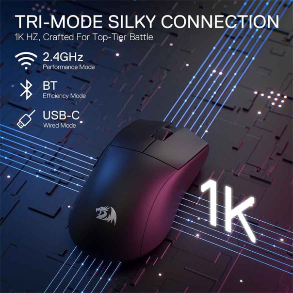 Gaming miš Redragon K1NG Pro,Wireless/Wired black - IM060377