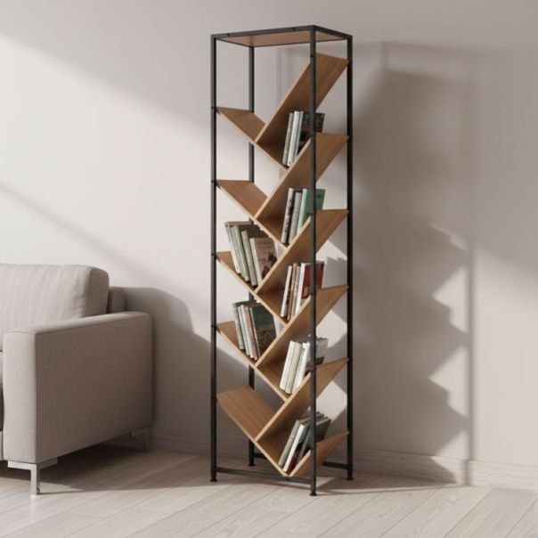 MODERNHOME Geometrijska polica za knjige, loft stil – - EP3003313