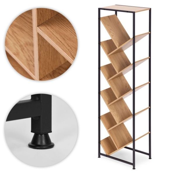 MODERNHOME Geometrijska polica za knjige, loft stil – - EP3003313